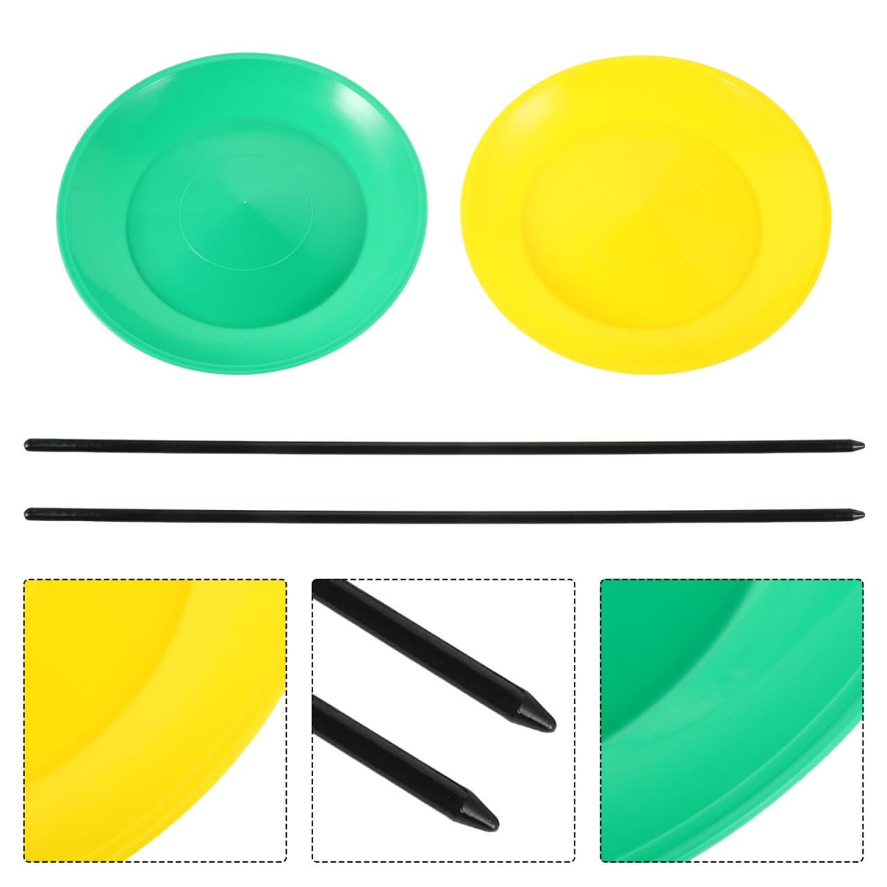 SUPVOX 2 Pcs Assiettes Chinoises de Jonglage avec Bâtons - Kit de Cirque pour Enfants et Adultes