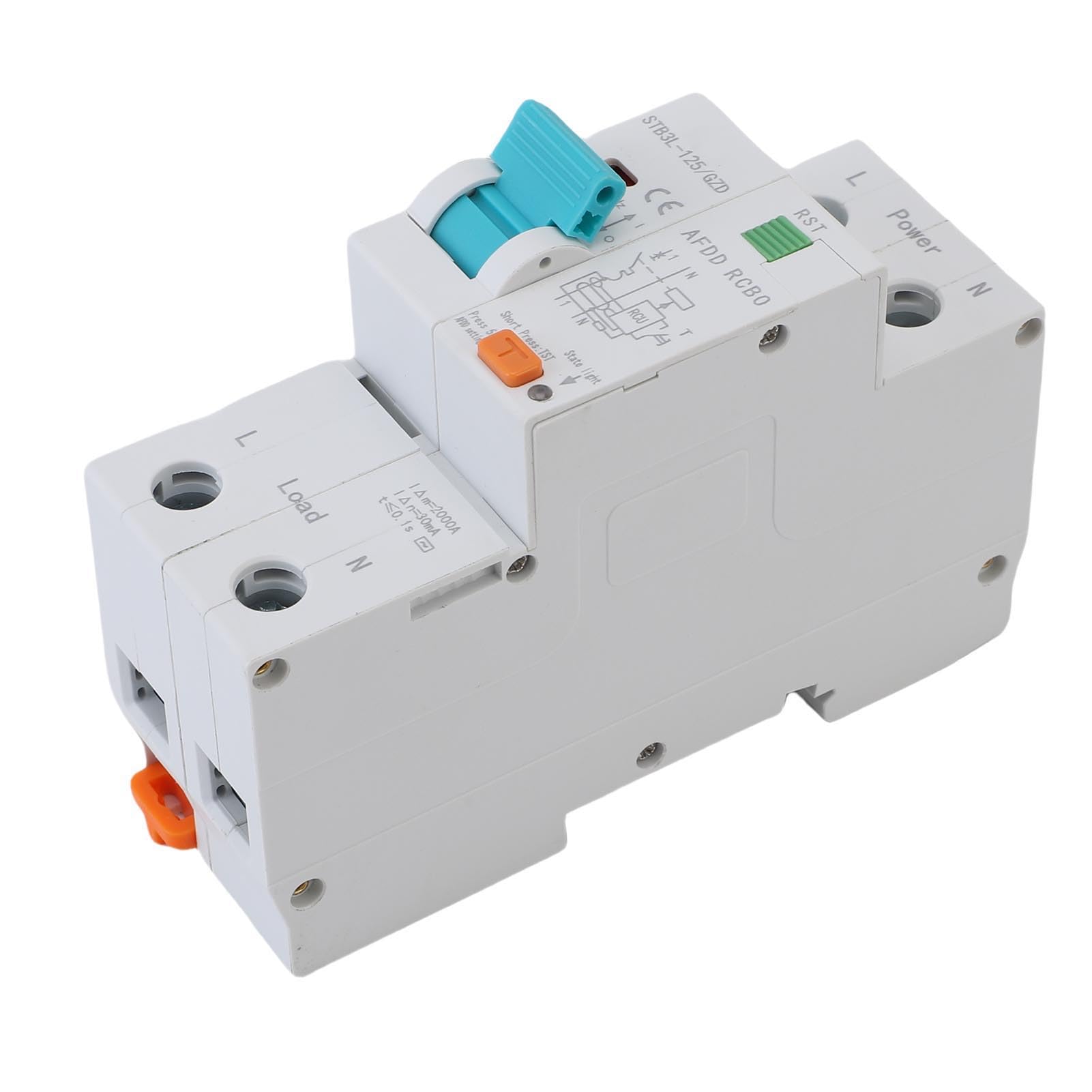 FTVOGUE Interruttore Automatico Salvaarco 1P+N AFDD RCBO RCCB Interruttore Automatico Miniaturizzato 63A con Protezione Dalle Perdite di Sovraccarico per Impianti Elettrici Domestici e Industriali