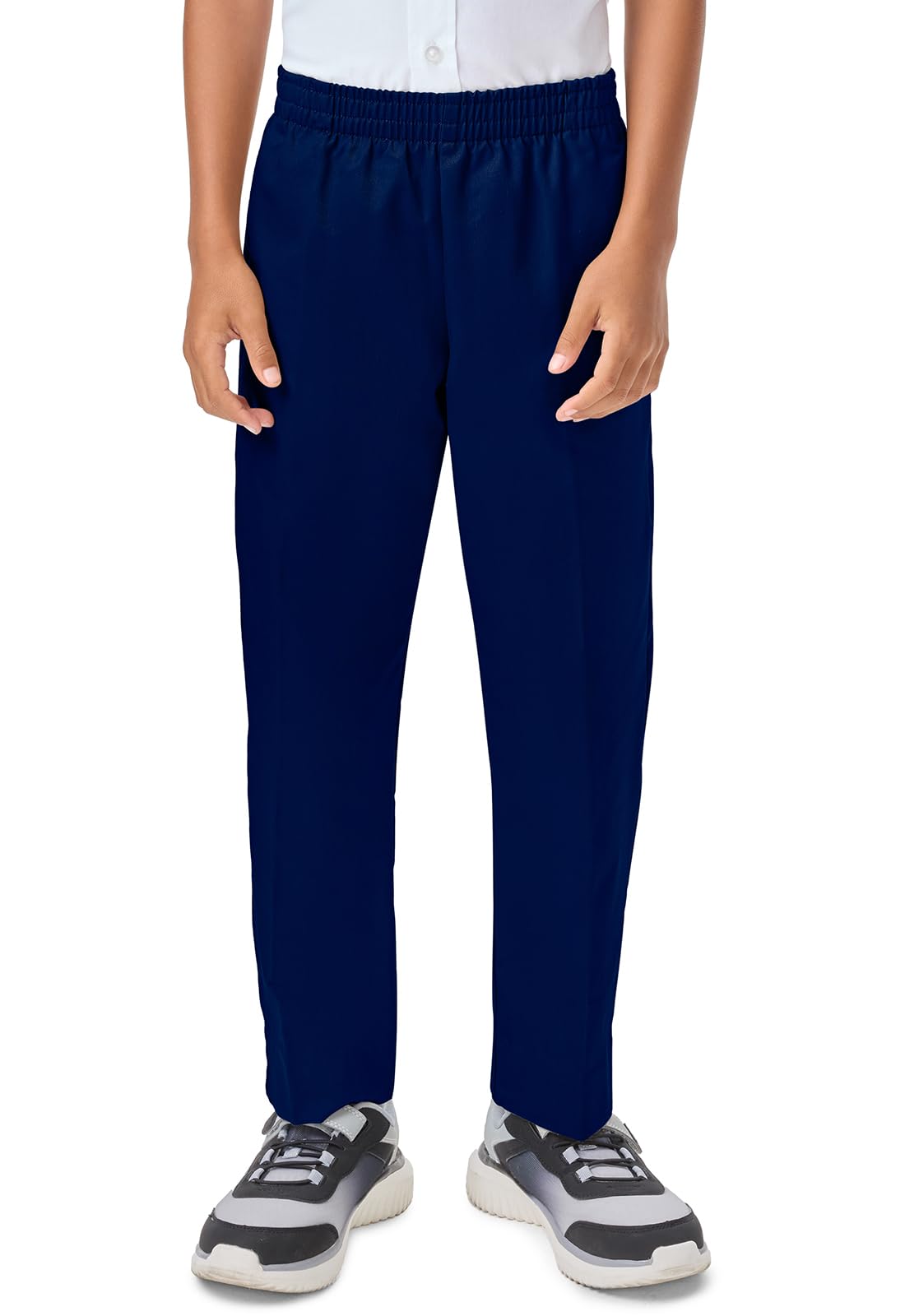 classroom uniforms pull-on pant with boxer elastic waistband for girls and boys