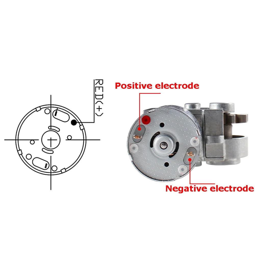 Motor de CC con Engranaje Helicoidal, Motor Reductor de Engranaje Giratorio de 9 Dientes, Motor de Poco Ruido