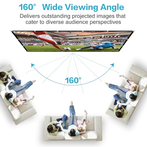 Taotique 120 Double-Sided Portable Projector Screen for Home, Office, and Outdoor Use
