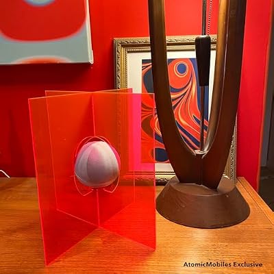 Space Age Amazon Alexa Stand for 5th Gen Echo Dot & 4th Gen Echo - mid century modern retro style acrylic holder - 11.5 x 11.5 (Echo Dot 5th Gen)