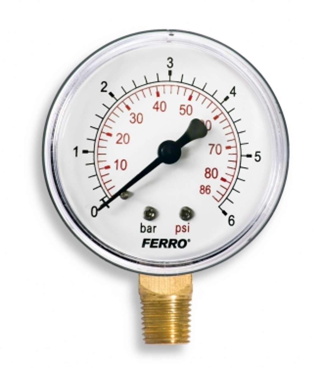 60mm 6BAR 86PSI Pressure Gauge air Oil or Water 1/4" BSPT Side Entry Manometer