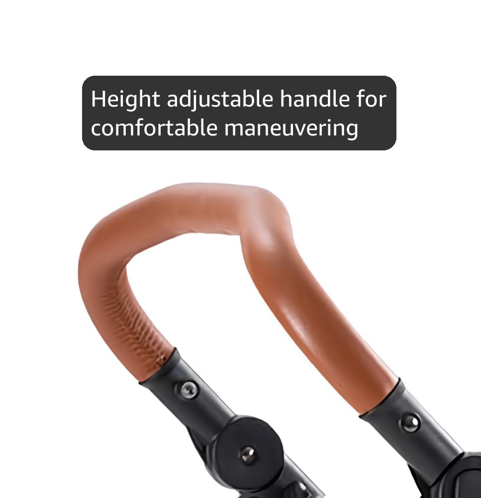 Shineey 3 in 1 Baby Stroller with Height Adjustable Handle,3 in 1 Prams Travel System, Lightweight Foldable Pushchair, Prams with Aluminum Frame for Portable Baby Carriage