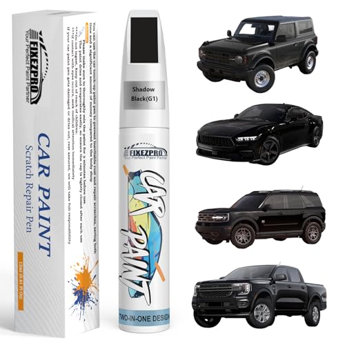 Image of Shadow Black(G1) Touch Up Paint for Ford, Car Paint Scratch Repair Remover Pen Color Exact Match, Quick and Easy Fix Automotive Chips and Nicks Scuff