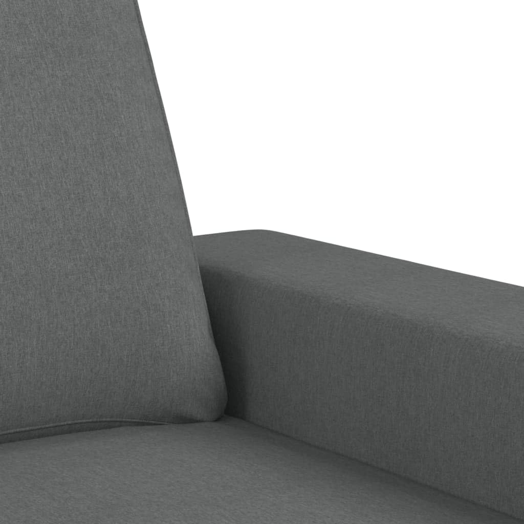 Sofá de 3 plazas de Tela Gris Oscuro 180 cm