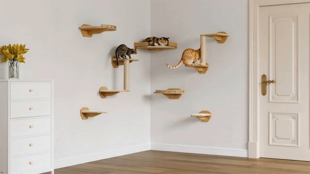 HOOBRO 11 Pzas Estantes de Pared para Gatos hasta 25 lb miniatura 7