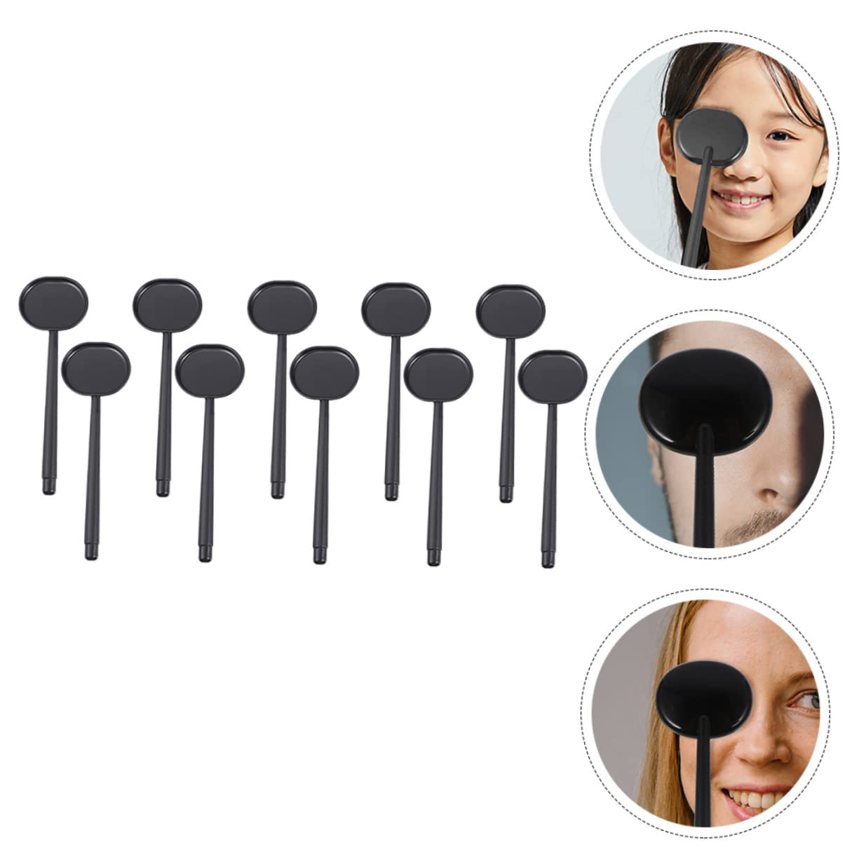 Healeved Eyesight Test Supplies 10pcs Handheld Eye Occluder Tool for Eye Chart Exams at Home or Hospital