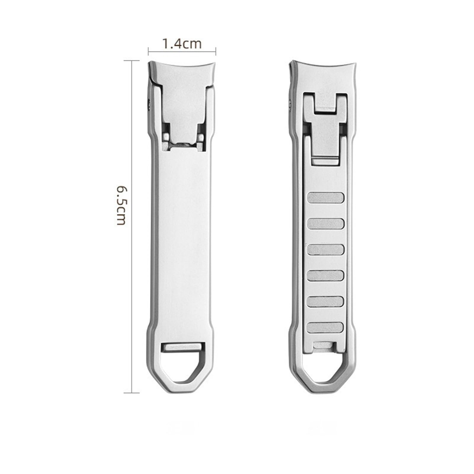 JINGYAN Cortaúñas Ultra-Thin Nail Clippers Collapsible， ​Portable Travel Fingernail Keychain Scissors Cutter Manicure Tool