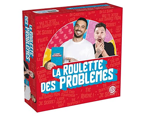 MGM Games - La Roulette des Problèmes - 224 Cartes - Jeu de société - 141312-3 à 10 Joueurs – À Partir de 18 Ans Rouge