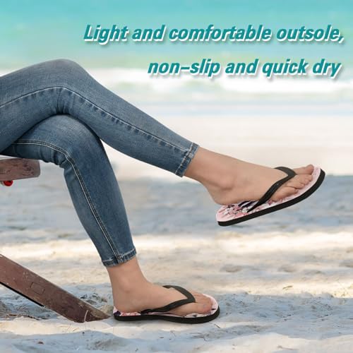 STAYTOP Beautiful White Horse Flip Flops Sandals of Men's & Women's,Sandals Beach Slippers Shower Slides3