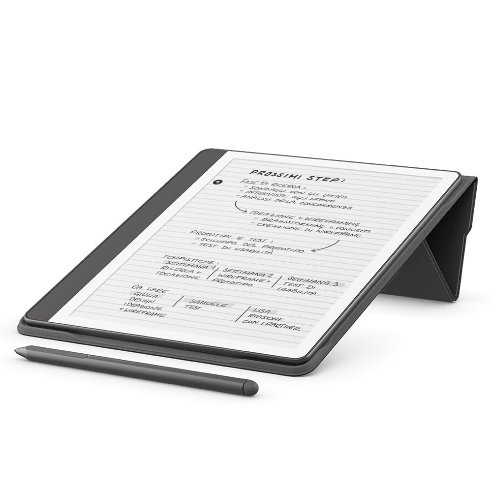 Custodia per Amazon Kindle Scribe, con apertura a libro e aggancio magnetico, in pelle, elegante custodia protettiva | Materiali di origine vegetale