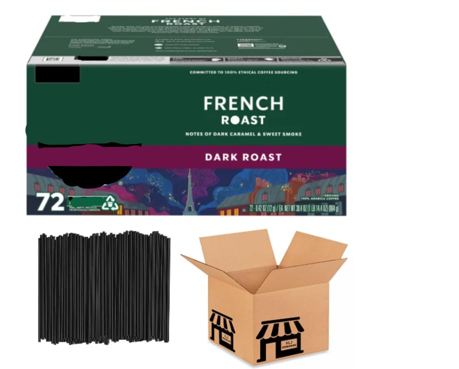 French Roast K’ Cups Original Flavor – Dark Roast -24 Count (Pack of 3), Total of 72 Count (Packaging May Vary) Stars
