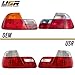 DEPO 00-03 E46 2D Tail Lights - Euro Style LED Upgrade Rear Tail Lamps Set (Left + Right, Inner + Outer) Compatible with 2000-2003 BMW E46 3 Series 2 Doors Coupe (Red/Clear Lens, Total 4 Pieces)