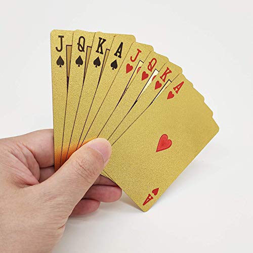 Acelion Waterproof Playing Cards, Plastic Playing Cards, Deck Of Cards (Gold Diamond Cards) #TOP2