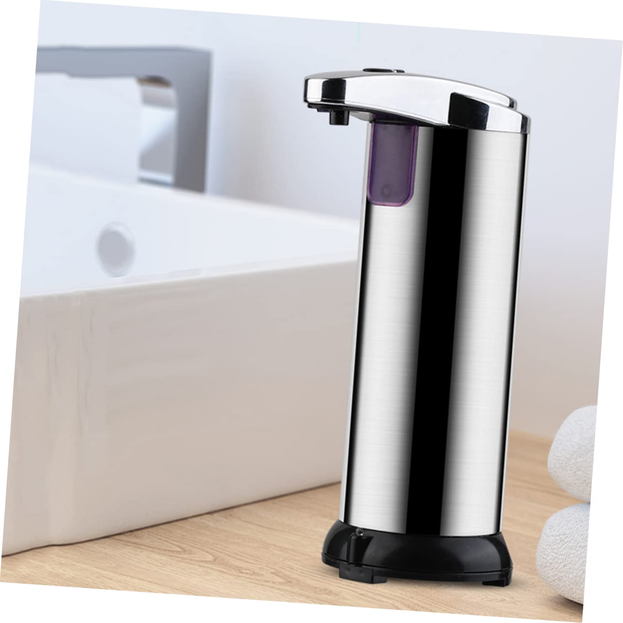 Erogatore Automatico Sapone in Acciaio Inox 250ml Argento | Abs, Quantità 1 Pezzo, Facile da Pulire, Funzione Anti-perdita per Balconi e Cucine Colore Casuale