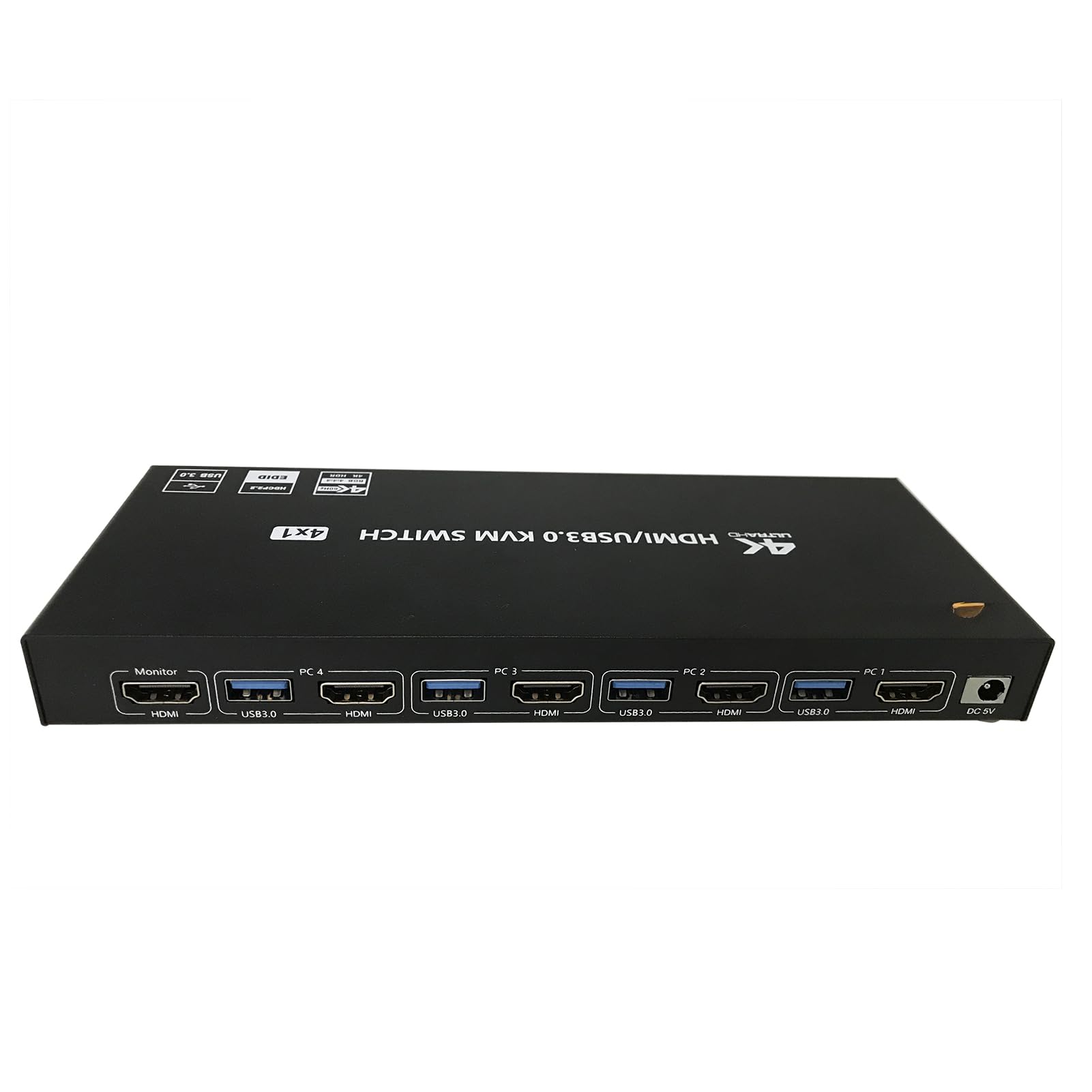USB 3 0 KVM Switch Supporta 2 4 computer e schermi EDID adattivo decrittazione HDCP Switch ad alte prestazioni per ufficio sala server