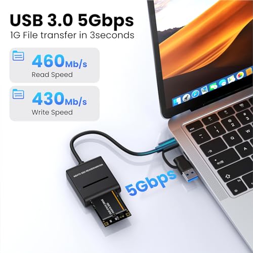 Carcasa externa para SSD mSATA USB 3.0 con aluminio miniatura 2