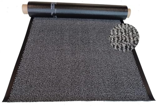 MERTEX Schmutzfangläufer Meterware 60 cm grau-schwarz meliert - ohne Rand an den Schnittkanten (60 x 50 cm, grau)