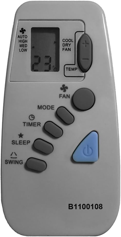 Replacment for Goodman Air Conditioner Remote Control B1100108 for WMC09-1 WMC09-1A WMC09-2 WMC09-2A WMC12 WMC121 WMC12-1 WMC1212 WMC122 WMC12-2 WMC18 WMC181 WMC18-1 WMC1812 WMC18-1-2 WMC181A WMC18-1A