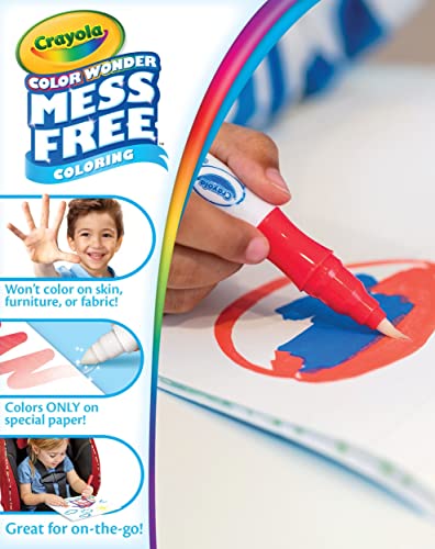 Image of Crayola Color Wonder Paintbrush Pens & Paper, Mess Free Coloring for Toddlers, Painting Set, Toddler Arts & Crafts, Kids Gift, 6 Piece Set (Pack of 2)