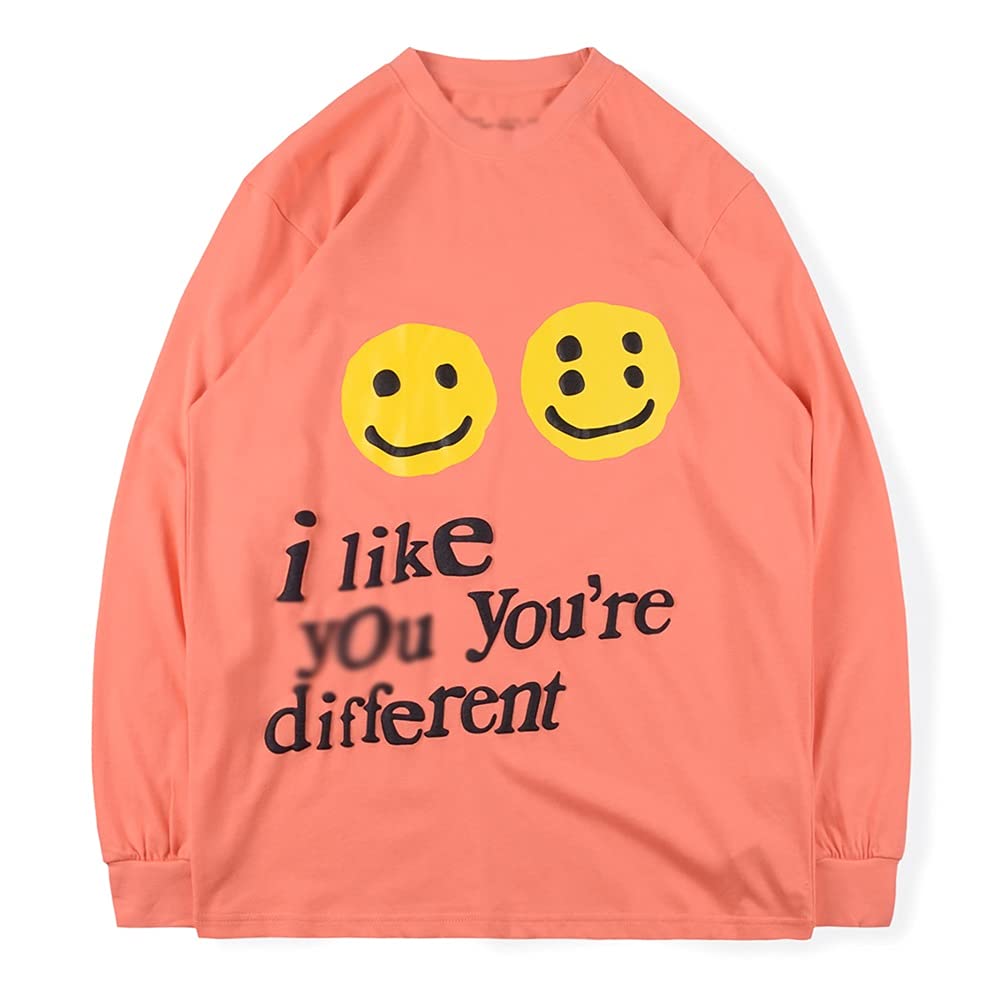 G&F Kanye Unisex Felpa con Cappuccio Hip Hop Fan del Rapper Maglione Casuale Maglione per Adolescenti (Color : Orange, Size : L)
