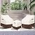 Aacabo Patio Furniture Set Covers for 3 Piece Outdoor Bistro,Waterproof 100% Outdoor Furniture Cover for 2 Swivel Chairs and Coffee Table,Beige