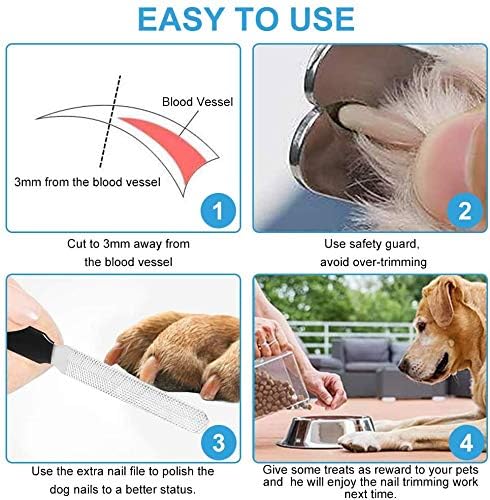 ONELINK MALL Professional Animal Nail Cutter Clipper Trimmer Filer - (Nail Clipper - Large) for Small, Medium, and Large Dogs/Puppies, Cats, and Kittens Claw Grooming Tool Set(Color May Vary) 4