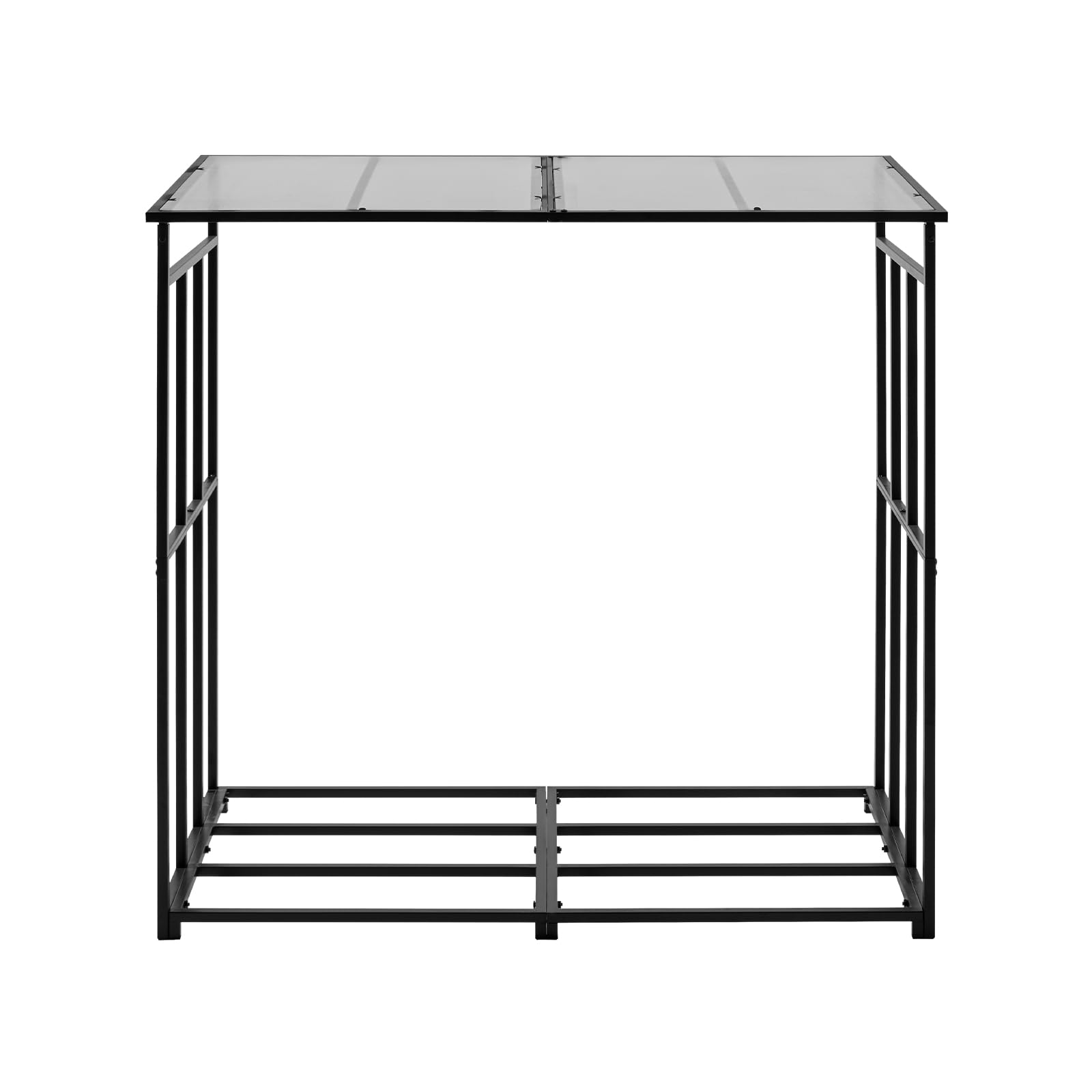 VEVOR Metall Kaminholzregal, 1850x700x1800 mm Brennholzregal, Kaminholzunterstand, max. Tragkraft 300 kg, Feuerholzregal, Kaminholzlager, Stapelhilfe für Kamin, Terrasse, Hinterhof