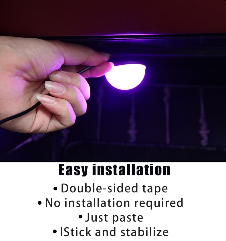 Luces LED interiores para auto RGB colorido miniatura 4