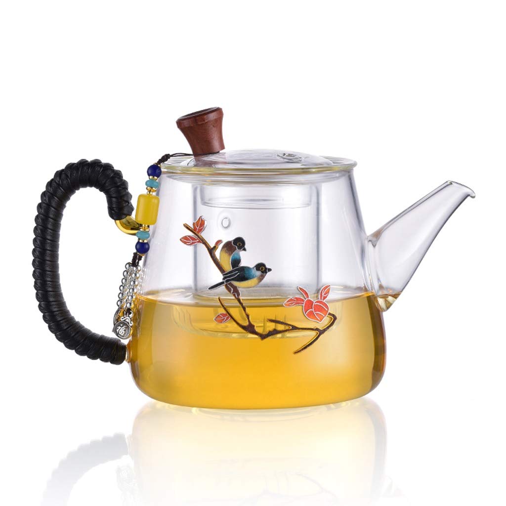 Teapot Teapots Clear Glass Teapot Heat Resistant 650 Ml With Infuser High Temperature Resistant Glass Home Electric Ceramic Stove Teapot Tea Kettle (Color : B)
