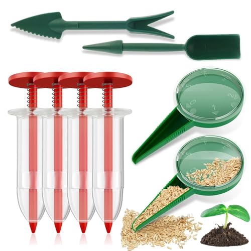 Herramienta de sembradora de sembradora, pequeña sembradora de mano en maceta, maceta manual de jardín para plántulas, 130 g, fácil de usar, portátil para verduras y flores