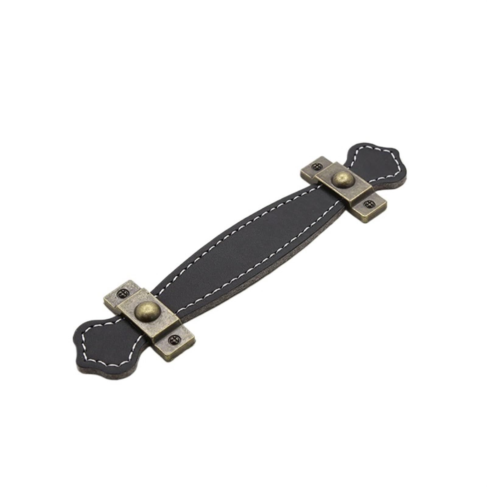CQAHDSEVF Leather Drawer Pulls, Leather Drawer Knobs Multicolor 96/128mm(Black,96mm)