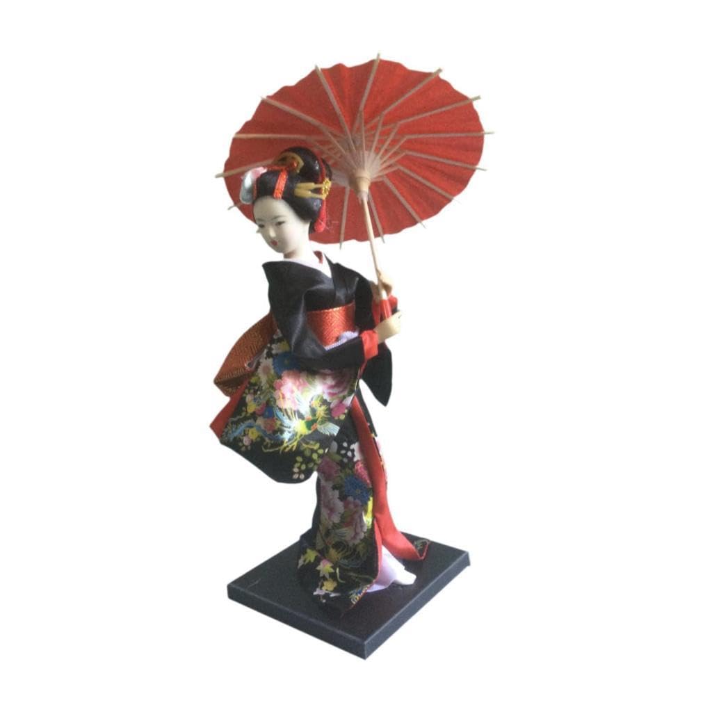 Bambola kimono geisha giapponese 10 pollici statuetta da collezione regalo statua da tavolo