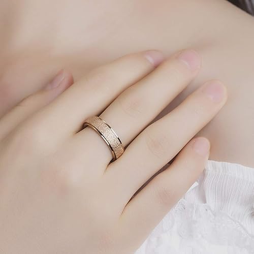 Miniatura 4 de Anillo de ansiedad para mujeres y hombres, anillo giratorio de acero inoxidable, anillos de banda para ansiedad, anillos de acabado con purpurina