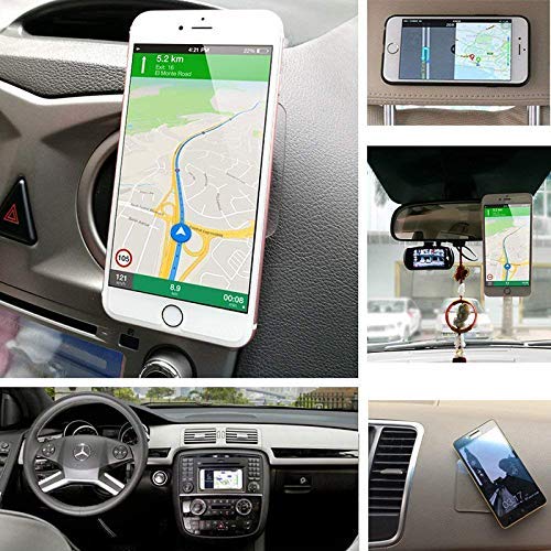 WOVTE 10Pcs Washable Double Sided Sticky Gel Pads, Multipurpose Reusable Non Slip Pad, Removable Gripping Pads Cell Phone Holder for Fixing Carpet Phones Pictures Car Dashboard Home Use (Clear)
