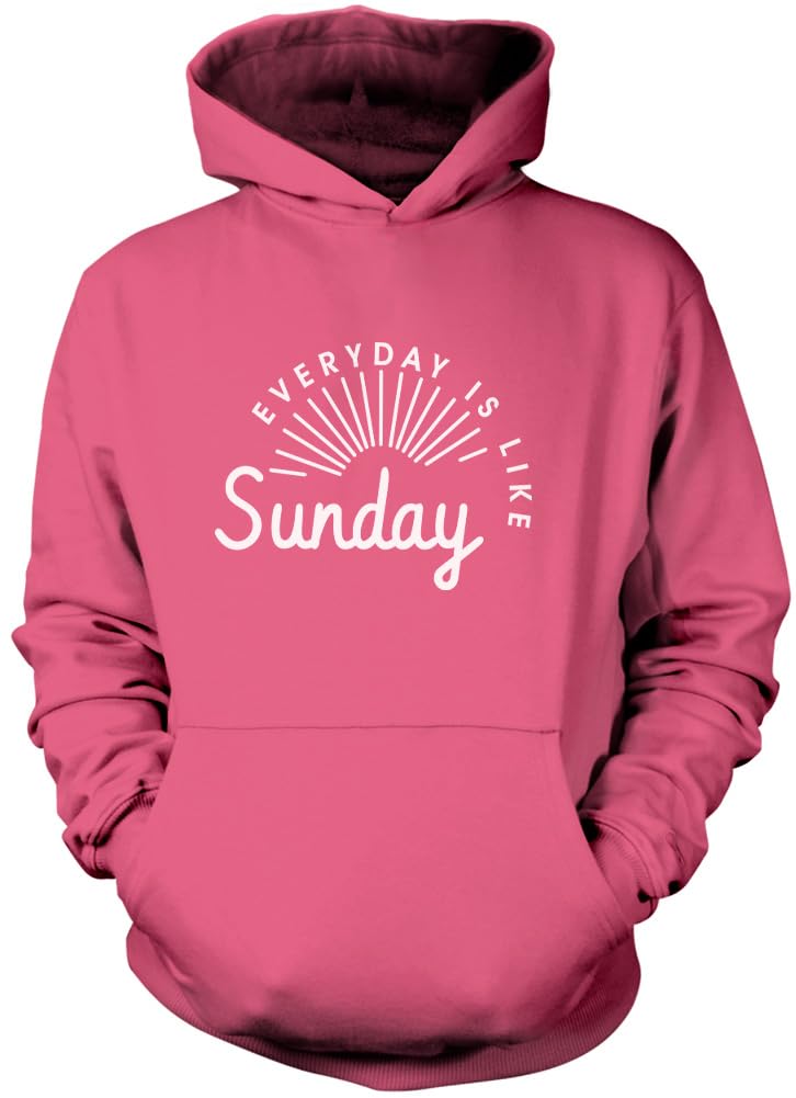 Hotscamp Boys Pink Everyday Is Like Sunday Unisex Hoodie - Large