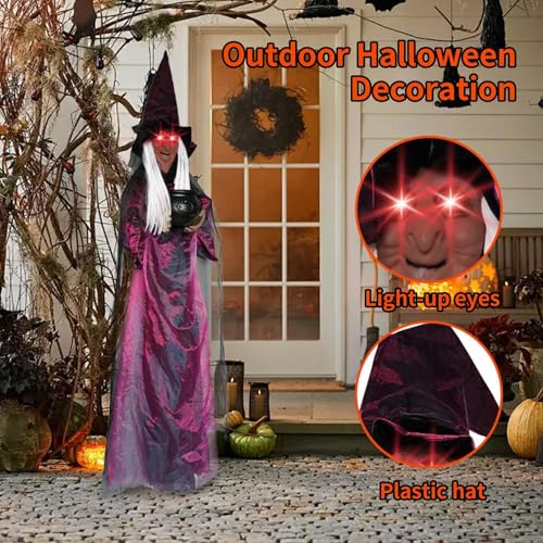 Sorcière décorative d'halloween géante suspendue pour décoration extérieure - 4