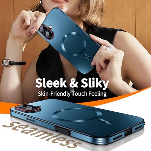 Image of for iPhone 17 Case,Slim Design Compatible with MagSafe,Strong Magnetic Shockproof Military-Grade Protection for Screen & Camera Cover Case for 17,Blue