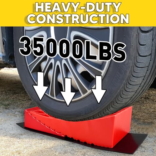 Yiyitools QP-1-006 2 Pack Rv Leveling Blocks Ramp Kit,Travel Trailer Leveling Blocks,Including 2 Curved Levelers,2 Chocks And 2 Anti-Slip Mats,Up To 35,000 Lbs,Non-Slip Design thumb #2