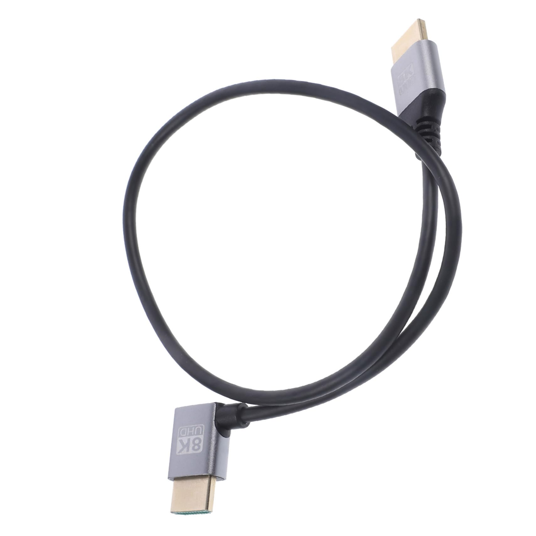 SHOWERORO Video Cord High-Speed Male to Male Cable Angled Connector for Tv Monitor Slim Design for Easy Installation for Gaming and Streaming