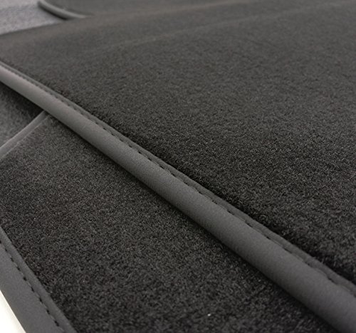 kh Teile dywaniki samochodowe pasujące do modeli A5 (8T) Coupè Cabrio jakość premium, welurowe, czarne, 4-częściowe
