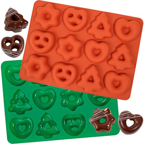 webake Mini Lebkuchen Form Silikon 2 Stück Lebkuchenform Weihnachtsbaum Backform Silikonformen