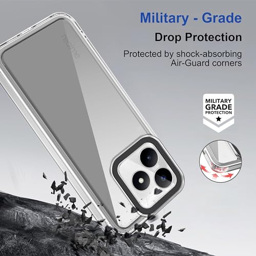 Image of Zapcase Back Case Cover for Realme C51 | Compatible for Realme C51 Back Cover | Case Cover with Camera Protection | (TPU + PC | Transparent)