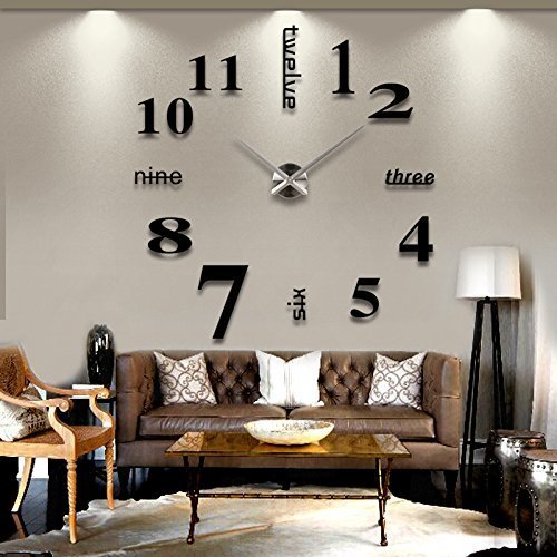 Buy TRENTON GLOBAL FASHION Plastic Modern 3D Frameless Large Wall Clock