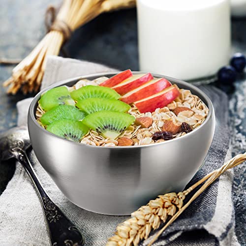 YOUEON 3 ciotole in acciaio inox spazzolato, 708,7...