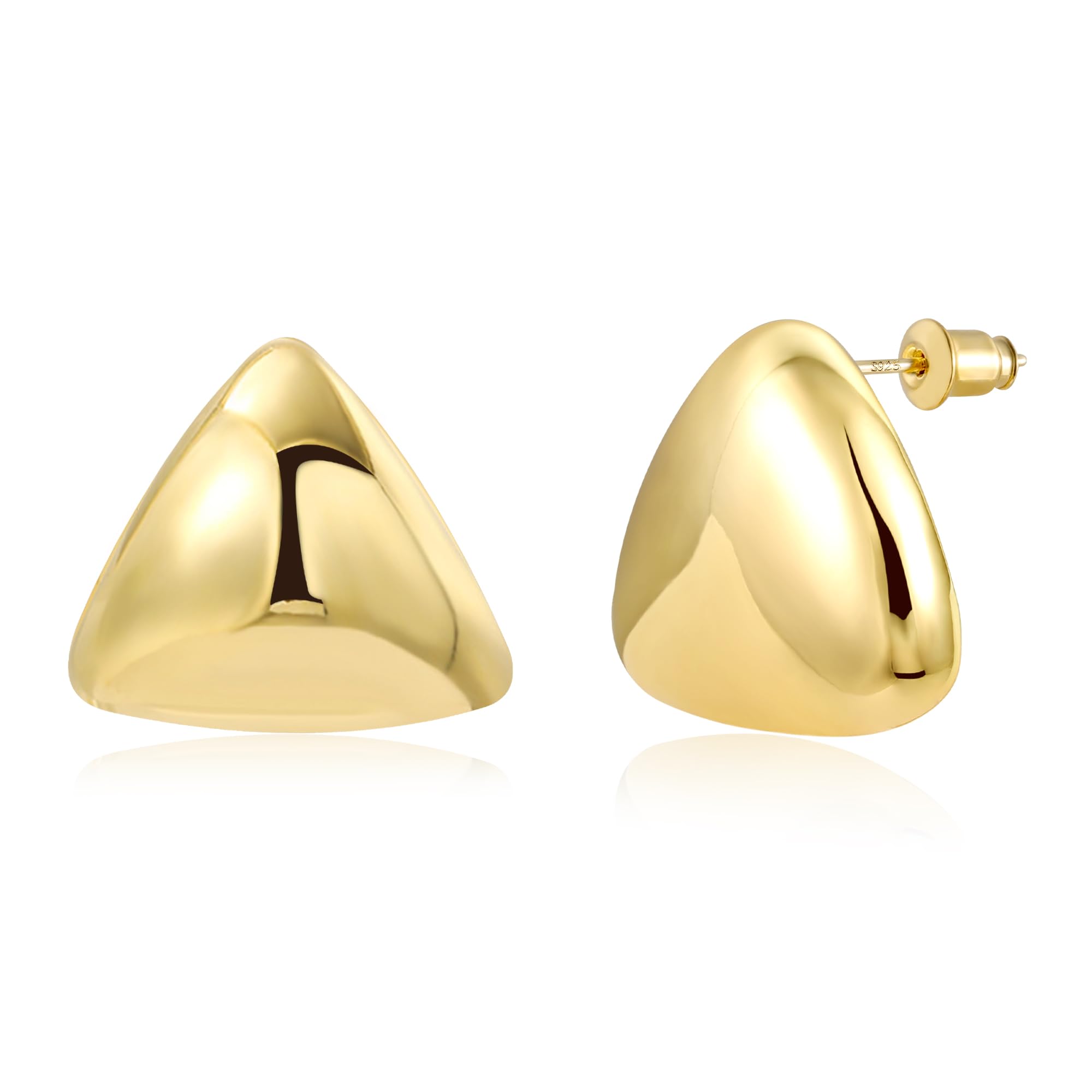 ALEXCRAFT 14K Chunky Ohrringe Gold Creolen Klein Damen Geome