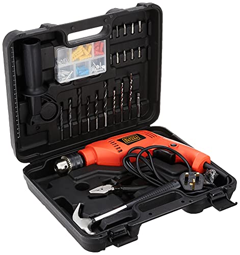 BLACK+DECKER 550W Home Starter Drill With 88-Piece Tool & Accessories Set HD555KOPR