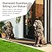 Glitzhome Guardian Sitting Lion Statue Regal Indoor and Outdoor Garden Sculpture for Home Entrance Porch and Yard, 27.75