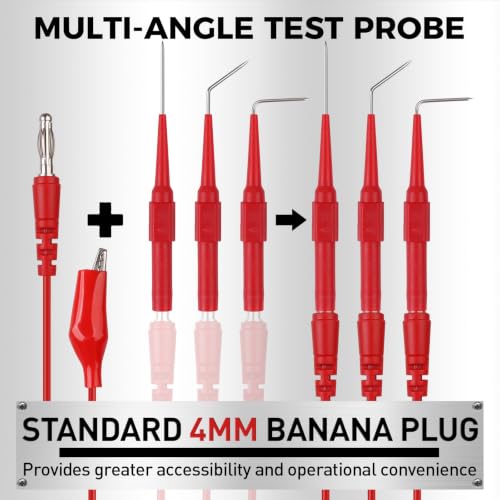 Image of 24-Piece Back Probe Kit, Multimeter Back Probe Pins with Test Leads, Alligator Clips, Piercing Probes, Automotive Electrical Circuit Diagnostic Tool Set for Car Repair